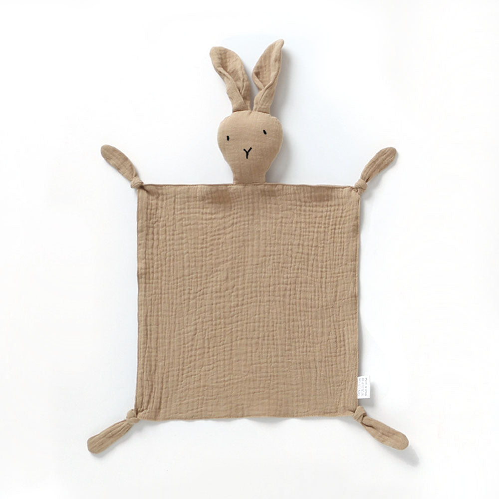 Baby sleeping soothing doll toy bunny towel pure cotton gauze