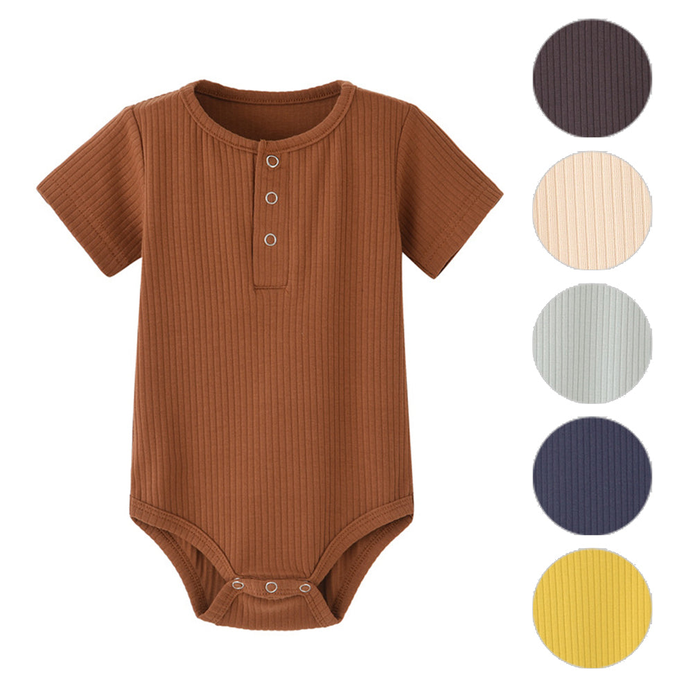 Newborn baby crawling romper ribbed Jumpsuit