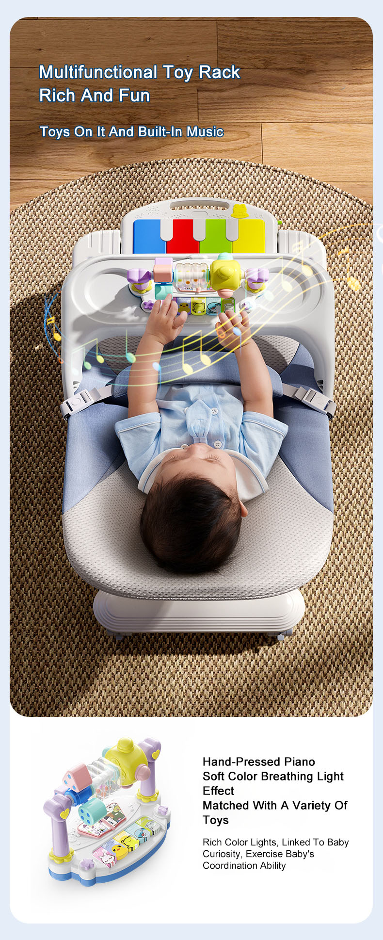 Baby Rocker Bouncer rocking chair newborn soothing chair recliner