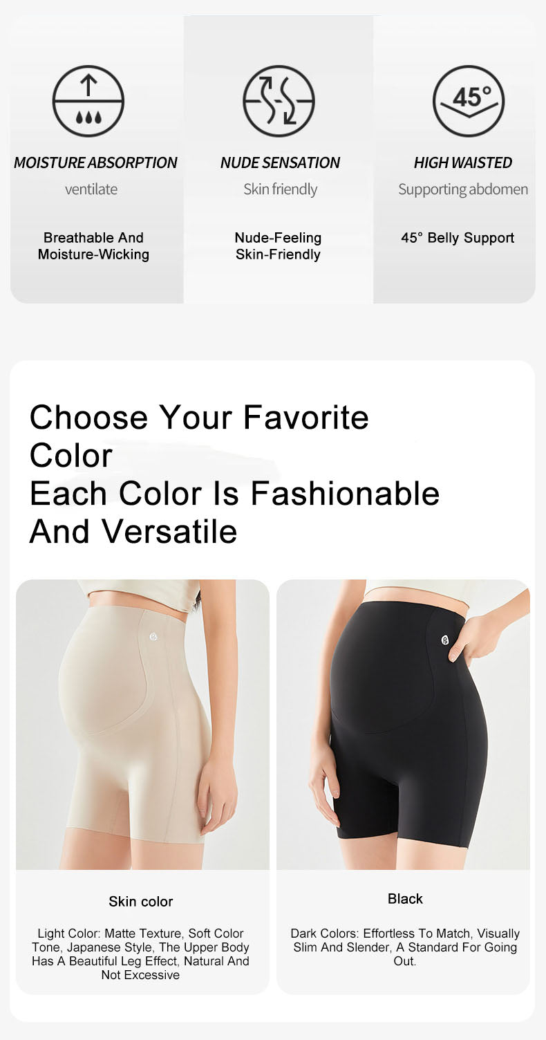Anti-Slip Belly Support Leggings | Full Coverage for Active Moms