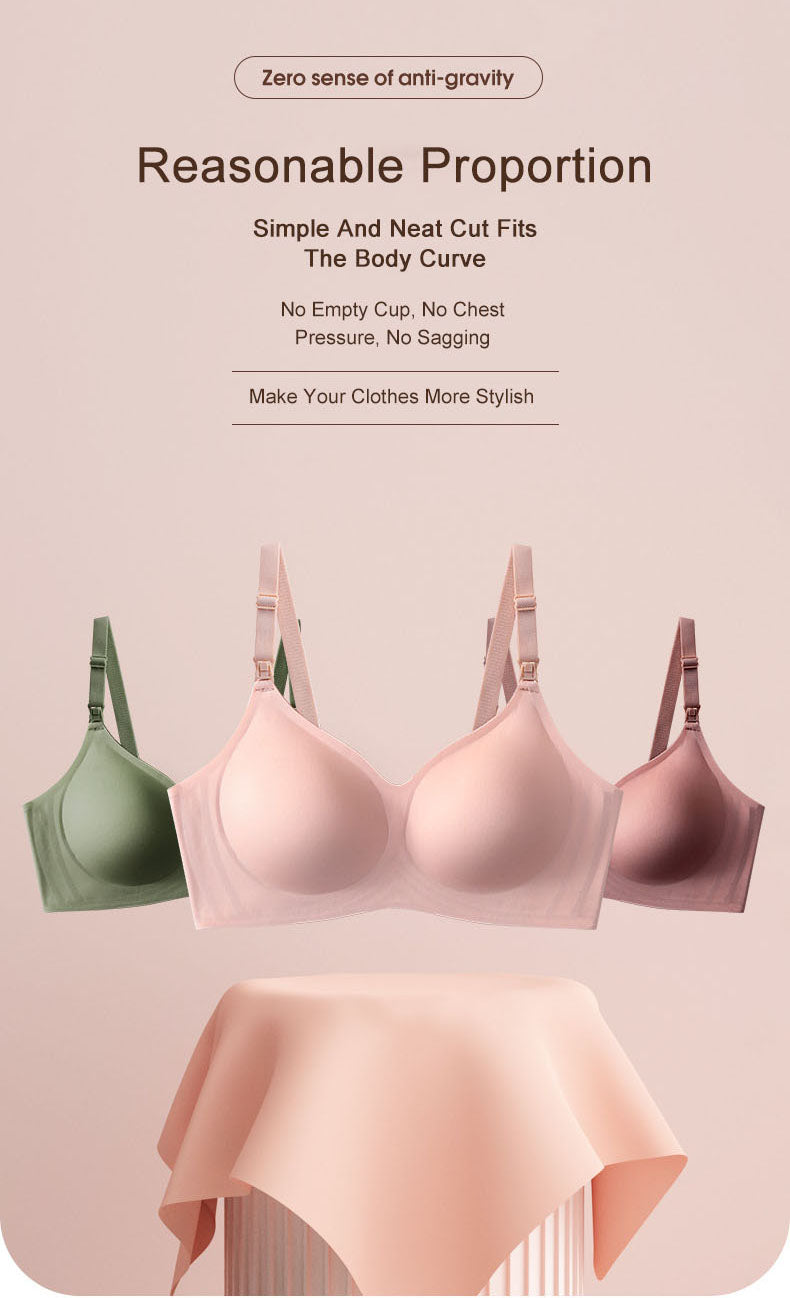 Nursing Bursting Bras Thin Summer With Fixed Cups