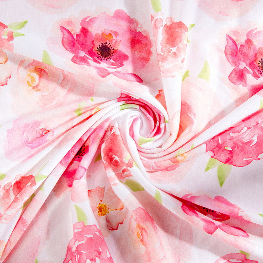 Matching Set Baby Swaddle & New Mom Robe  Soft Cotton Floral Print