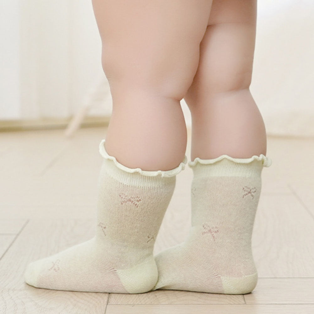 Baby socks summer mesh thin type a cotton newborn cartoon girls and boys