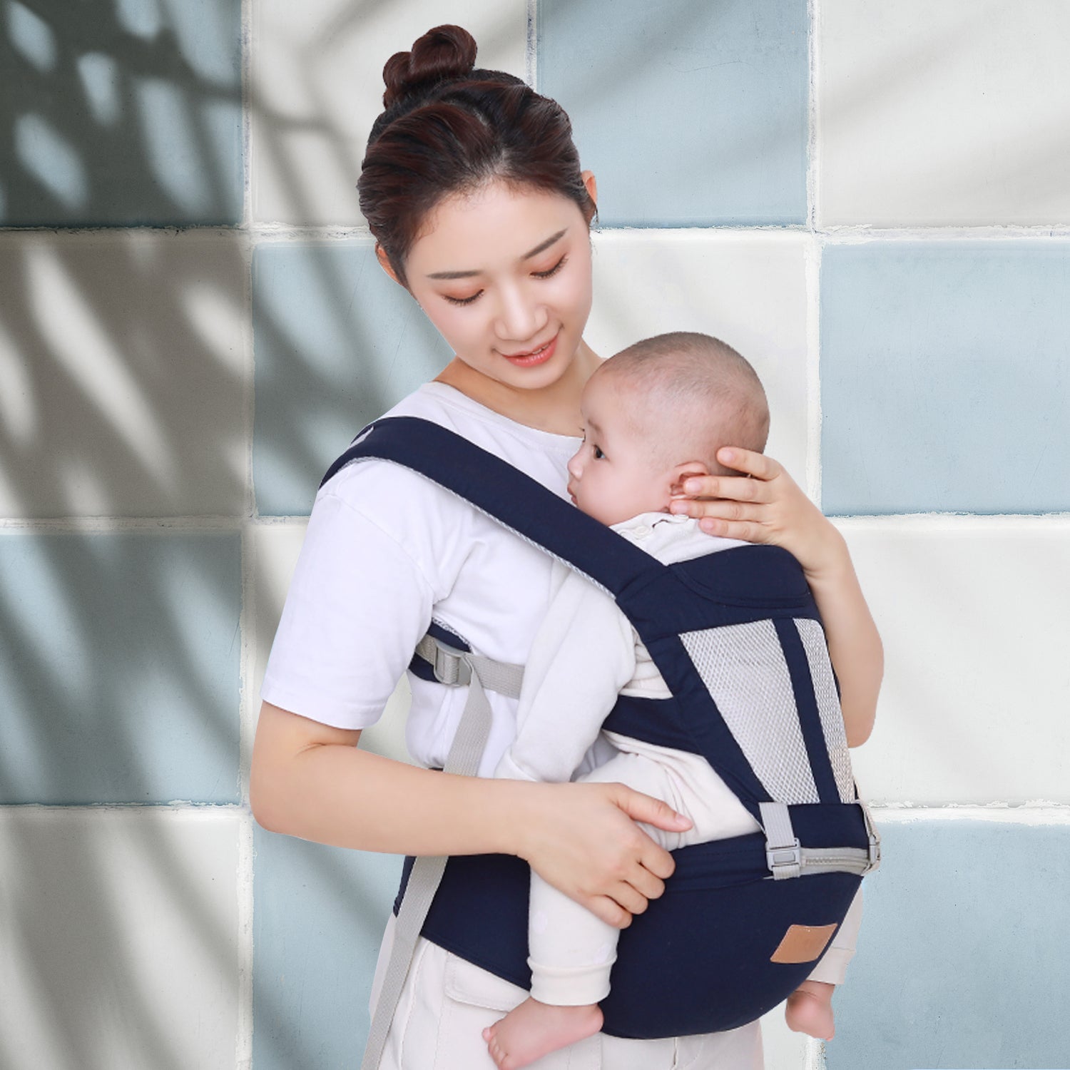 Ergonomic Baby Carrier with Hip Seat – 6-in-1 Multi-Way for Newborns to Toddlers